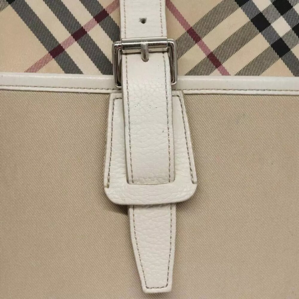 BURBERRY Nova Check Shoulder Bag Canvas Beige Auth - Picture 4 of 16